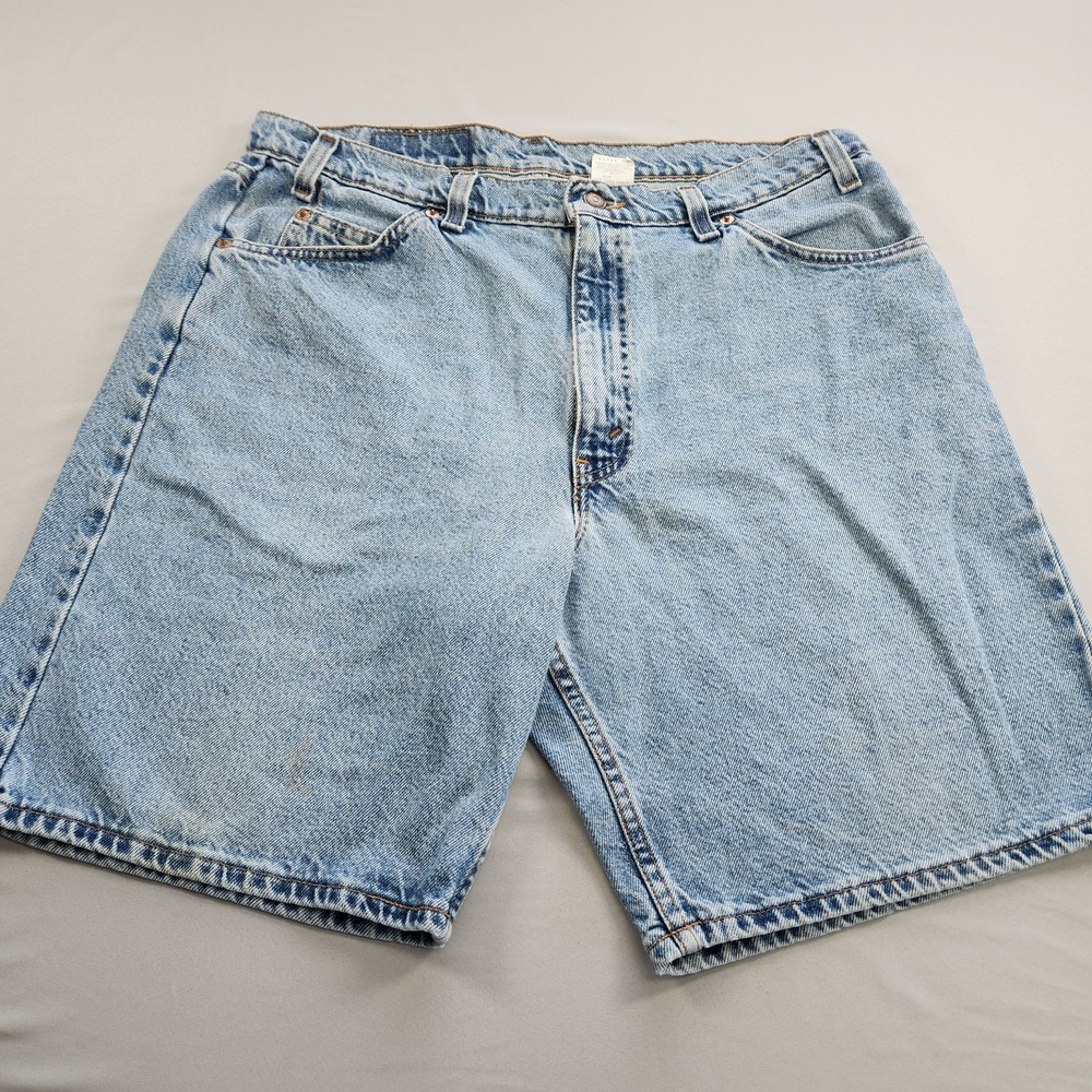 Levi's 550 Shorts Jorts Men'S Size 36 Fits 35X9 Lightwash Denim 90S Made In Usa